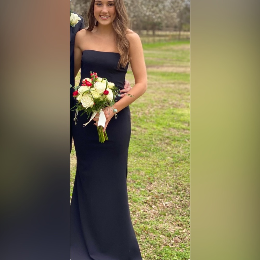 REVOLVE Strapless Black Prom Gown
